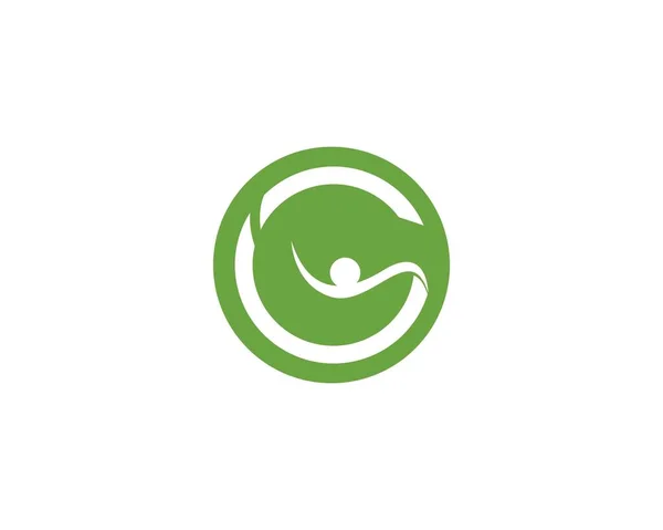 Salud Gente Logo Carta Vector — Vector de stock