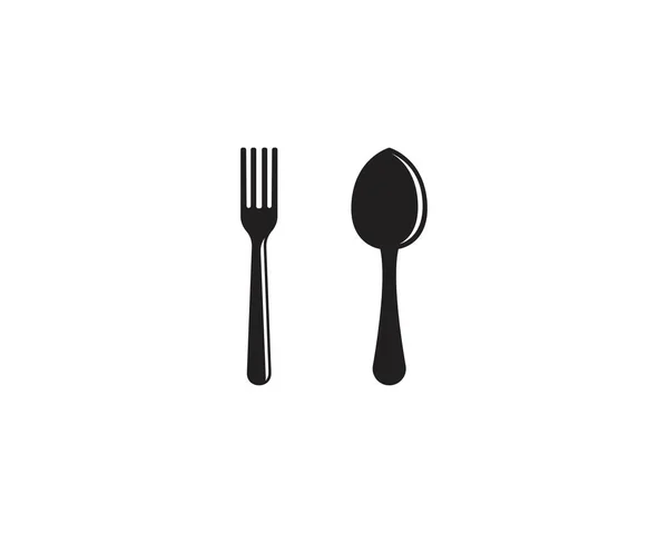 Fork Spoon Restaurant Logo Vector Template — Stock Vector