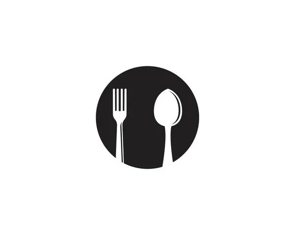 Fork Spoon Restaurant Logo Vector Template — Stock Vector