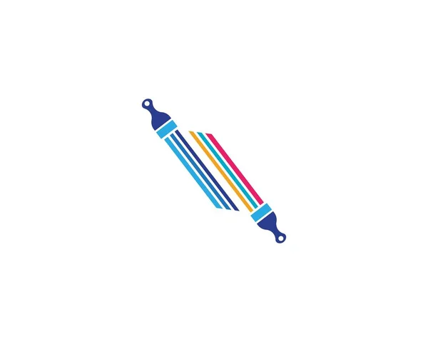 Pittura Casa Logo Simbolo Vettore — Vettoriale Stock
