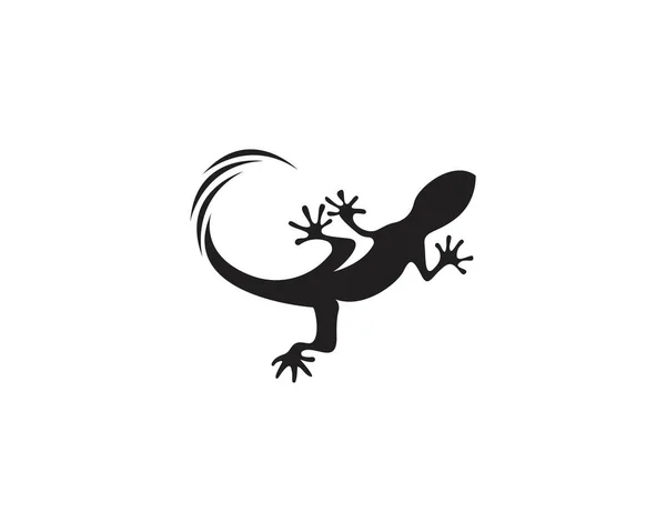 Kertenkele Bukalemun Gecko Siluet siyah vektör 10