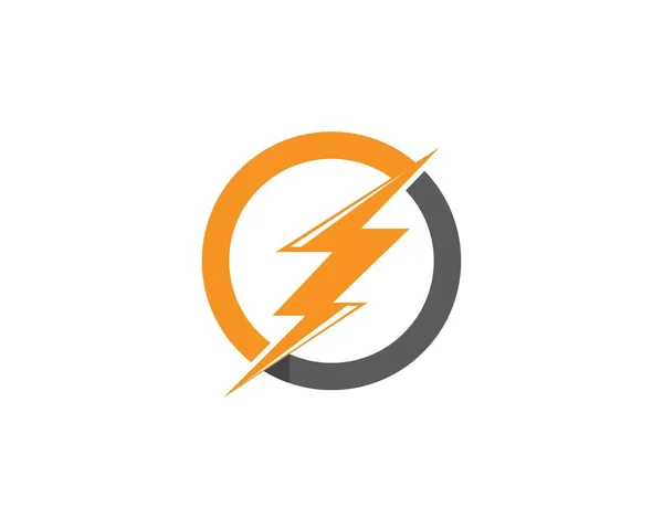 Lightning Logo Template Vector Icon Illustration Design — Stock Vector