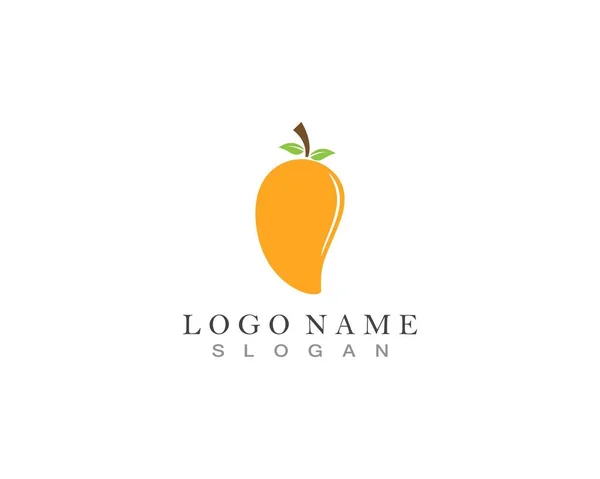 Mango Frutas Logo Símbolos Vector — Vector de stock