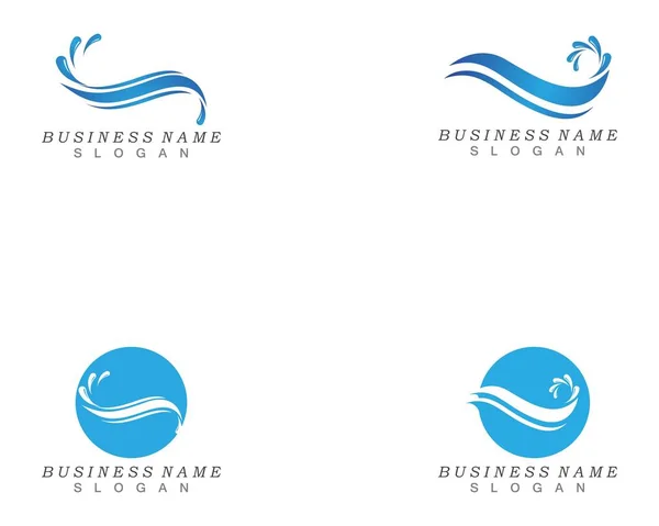 Vetor Logotipo Ícone Splash Onda Água — Vetor de Stock