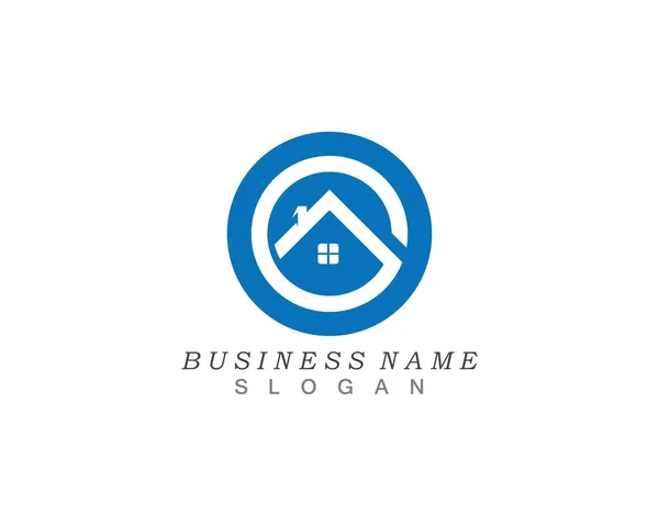 Lettera Con Icona Design Logo Home — Vettoriale Stock