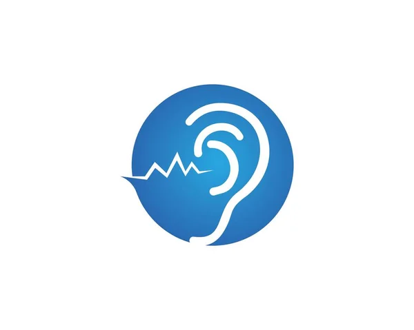 耳のロゴとベクトルのアイコン — ストックベクタ