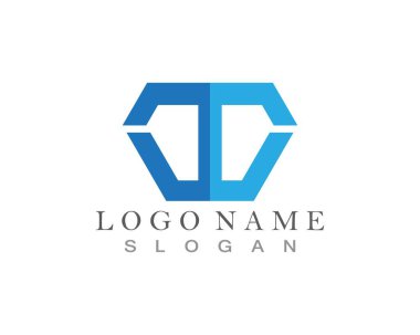 Elmas logo tasarım vektörü simgesi