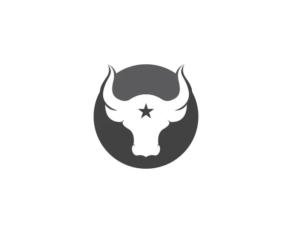 Bull Taurus Logotipo Modelo Ilustração Ícone — Vetor de Stock