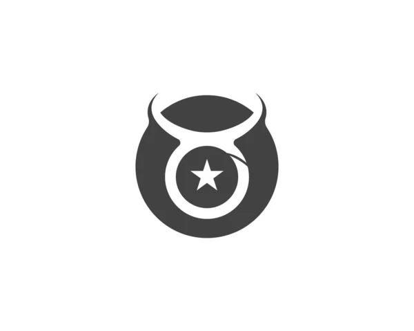 Bull Taurus Λογότυπο Πρότυπο Εικονίδιο Εικονογράφηση — Διανυσματικό Αρχείο