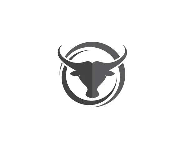 Bull Taurus Logotipo Modelo Ilustração Ícone — Vetor de Stock