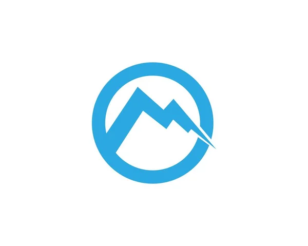 Montagna Natura Paesaggio Logo Simboli Icone Modello — Vettoriale Stock
