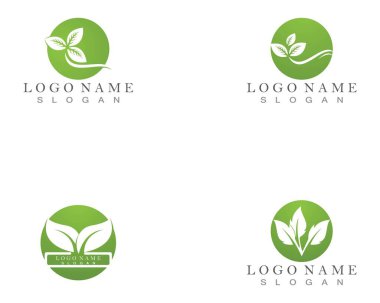 Yeşil doğa logosu ve sembolü bırakıyor
