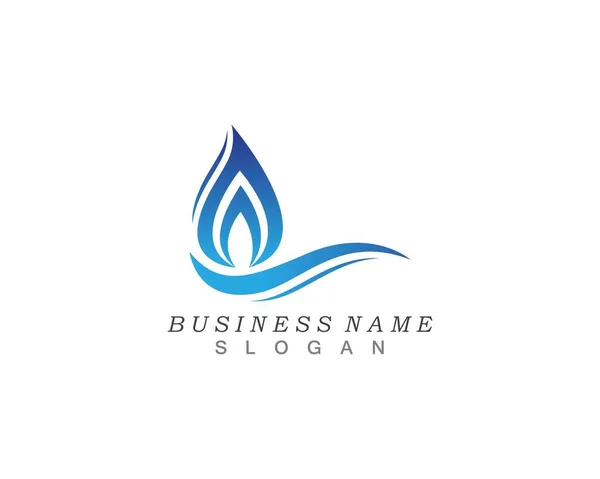 Значок Дизайну Логотипу Nature Gas — стоковий вектор