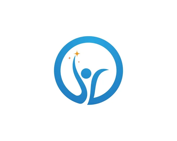 Gesundheit Menschen Logo Design Vektor Illustration — Stockvektor