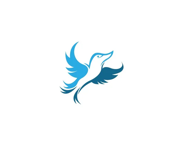 Taube Vogel Fliege Logo — Stockvektor