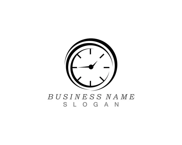 Business Clock Logo Template Vector Icon Design — Stock Vector