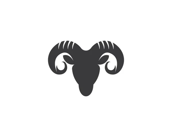 Icona Design Logo Testa Rams — Vettoriale Stock