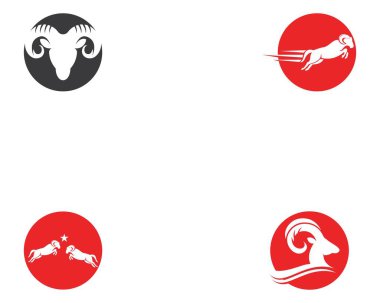 Rams baş logo tasarım simgesi