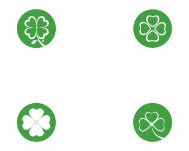 Yeşil Yonca Yaprak Şablonu