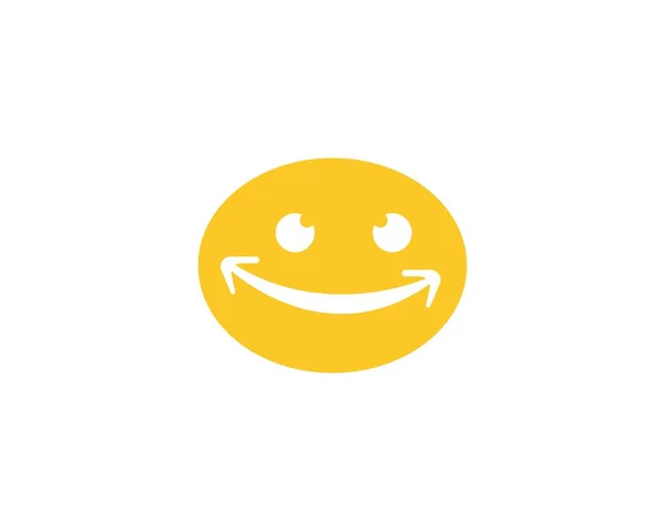 Smile Logo Vector Plantilla Símbolo — Vector de stock