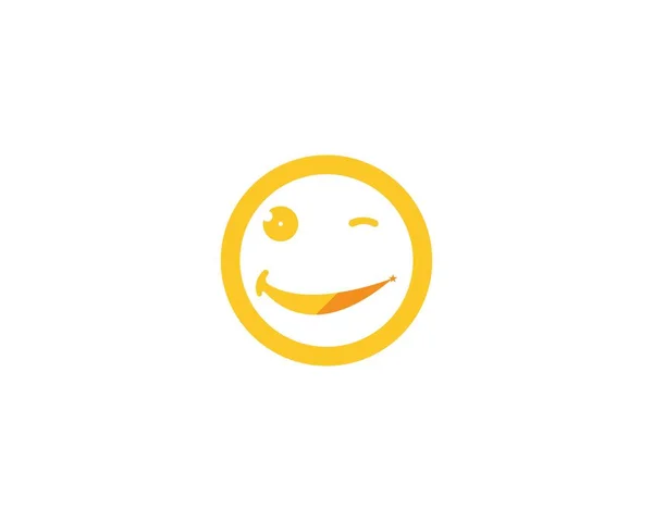Smile Logo Vecteur Modèle Symbole — Image vectorielle