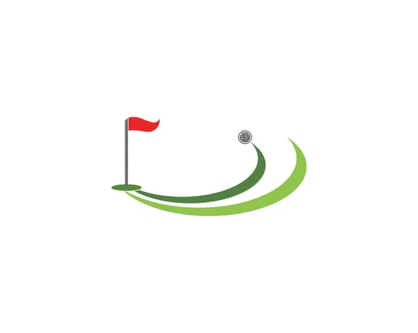 Golf Simgesi Logo Vektör Şablonu — Stok Vektör