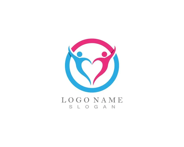 Diseño Del Logo Love People — Archivo Imágenes Vectoriales