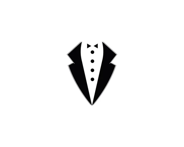 Λογότυπο Του Tuxedo Man Συμβολίζει Μαύρα Εικονίδια — Διανυσματικό Αρχείο