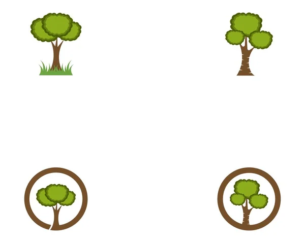 Логотип Дерева Значок Шаблона Символа — стоковый вектор