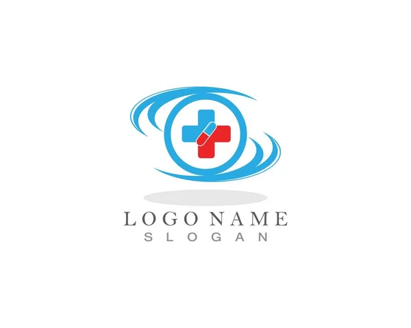 Logo Medico Salute Simbolo Modello App — Vettoriale Stock