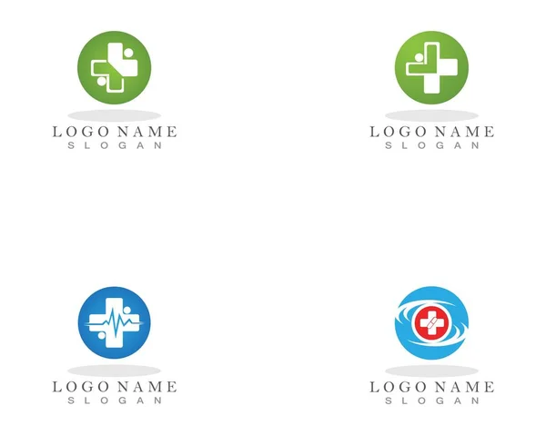 Médico Saúde Logo Símbolo Modelo App — Vetor de Stock