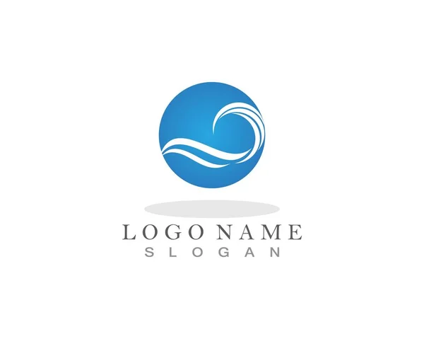 Wave Beach Logo Symbool Pictogram — Stockvector