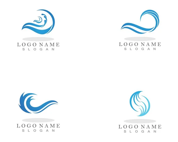 Wave Beach Logo Und Symbol Symbol — Stockvektor