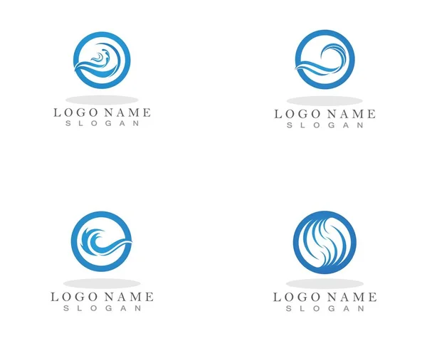 Wave Beach Logo Und Symbol Symbol — Stockvektor