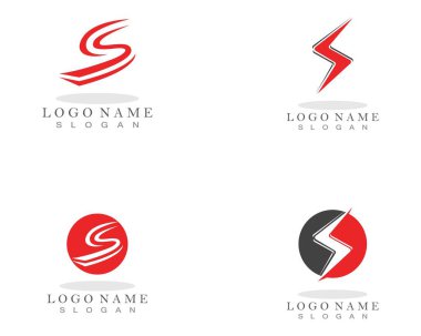 Flash S logosu ve sembol şablonu simgesi