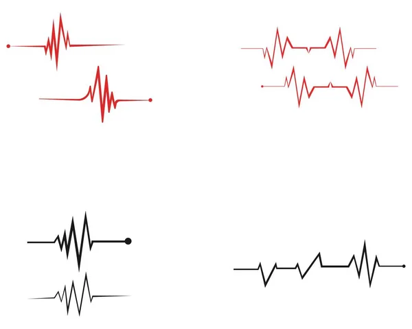 艺术设计健康医学心跳脉冲矢量模板 — 图库矢量图片