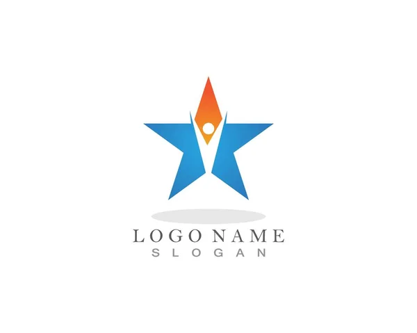 Star People Logó Design Vektor — Stock Vector
