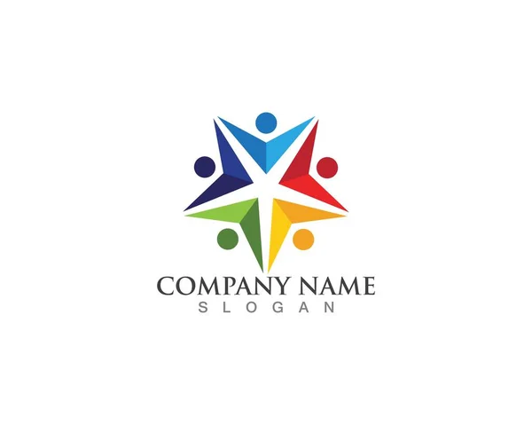 Star People Community Logo Design — Stockvector