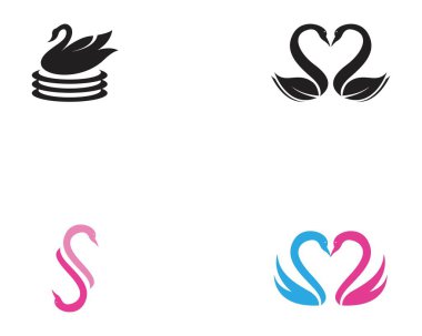 Kuğu logosu ve sembol vektörü