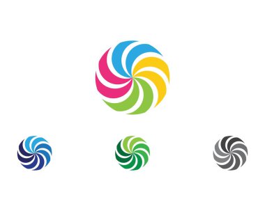 Vortex logo and symbols template vector