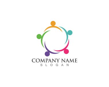 Evlat Edinme ve Toplumsal Bakım Logosu vektör simgeleri