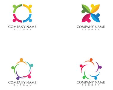 Evlat Edinme ve Toplumsal Bakım Logosu vektör simgeleri