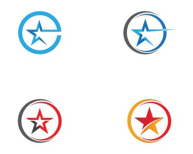 Yıldız Logosu Şablonu vektör illüstrasyon tasarımı