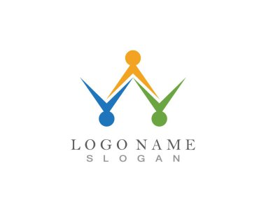 Toplumsal bakım logo vektör şablonu