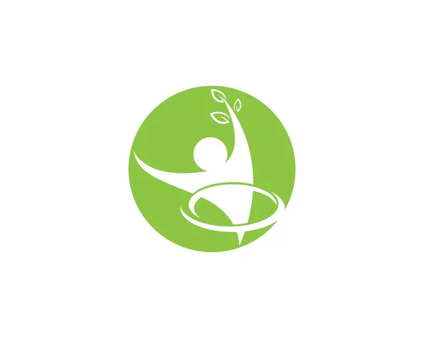 Carácter Humano Logotipo Signo Ilustración Vector Diseño — Vector de stock