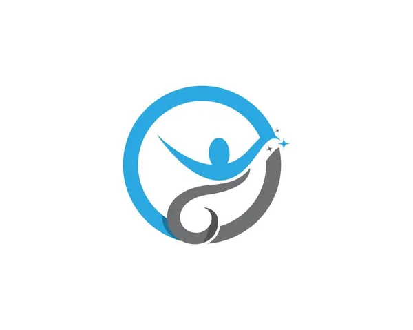 Menschlicher Charakter Logo Zeichen Illustration Vektor Design — Stockvektor