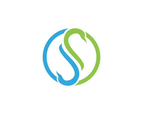 Logo Łabędzia Wektor Symbolu — Wektor stockowy