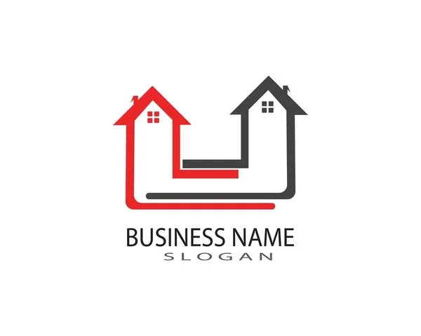 Maison Bâtiments Logo Icônes Templat — Image vectorielle
