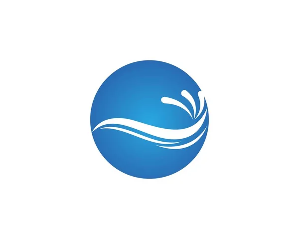 Vesi Splash Kuvake Merkki Logo — vektorikuva