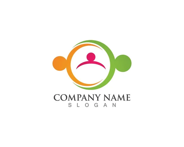 Adoptie Gemeenschapszorg Logo Template Vector Pictogrammen — Stockvector